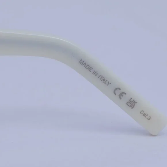 Saint Laurent SL461 BETTY 020 Sunglasses Ivory Rectangle Frame, Grey Lenses - Picture 11 of 13